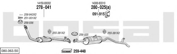 BOSAL 080.063.50 Exhaust System